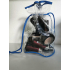 Make-up/toilet tasje transparant met blauw  2x