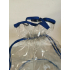 Make-up/toilet tasje transparant met blauw  2x