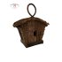 Vogelhuis met lus rustieke flair onbehandeld hout