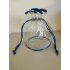 Make-up/toilet tasje transparant met blauw  2x