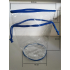 Make-up/toilet tasje transparant met blauw  2x