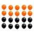  Halloween ballonnen zwart oranje set van 20 st