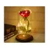 Eeuwige roos in glas, rood geschenk, LED-licht