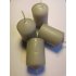  Stompkaarsen - 4x -  60 X 40 MM - KIEZEL GRIJS