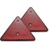 Driehoekige reflector - 2 x - Rood - Gratis gereedschapsetje - 15,5 cm - E4-gekeurd - 2 bevestigingsgaten