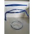 Make-up/toilet tasje transparant met blauw  2x