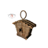 Vogelhuis met lus rustieke flair onbehandeld hout