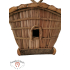 Vogelhuis met lus rustieke flair onbehandeld hout