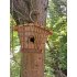 Vogelhuis met lus rustieke flair onbehandeld hout