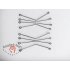 Rolladennaalden roestvrij staal, Spicknaald Set 50 stuks, vleesnaald 11 cm, zilver