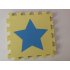 Puzzelmat ster speelmat baby speelkleed vloerpuzzel speeltapijt foam blauw-geel