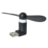 Ventilator Smartphone met OTG USB / Micro-USB Wit / Zwart Compact Draagbaar Lichtgewicht Klein