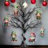 kerstkatten ornamenten 6 stuks