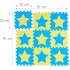 Puzzelmat ster speelmat baby speelkleed vloerpuzzel speeltapijt foam blauw-geel