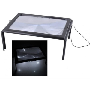 Lees Loep Lamp A4 Led Vergrootglas Tafel - 3x - Extra Groot Voor Lezen