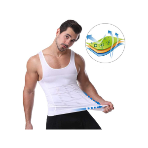 Afslankend Compressie t-shirt - Mannen - Wit