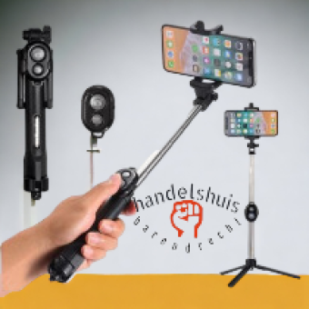 Selfiestick Monopod Fotohouder  Bluetooth 3in1