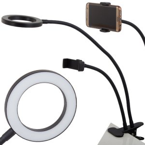 Bureaulamp met clip en telefoonhouder met 24 led in 1 Bureaulamp met clip en telefoonhouder met 24 led in 1