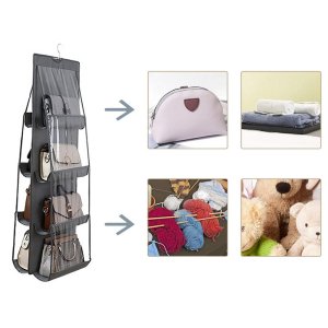 handtassen organizer kast tassenhanger grijs