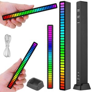 Led lamp - bewegingssensor - Reageert - Muziek - Geluid - Draadloos - Accu - USB Oplaadbaar - Licht sensor - 32 leds Led lamp - bewegingssensor - Reageert - Muziek - Geluid - Draadloos - Accu - USB Oplaadbaar - Licht sensor - 32 leds