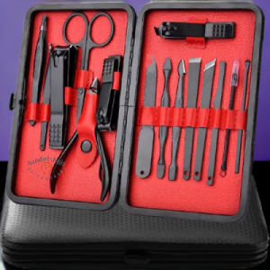 Manicure pedicure set nagelknipper Professionele verzorgingsset, nagelgereedschap met luxe koffer