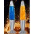Lavawater oranje nachtlamp Bedlampje met glitter